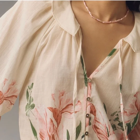 NWT ANTHROPOLOGIE PEASANT BLOUSE - Picture 3 of 3